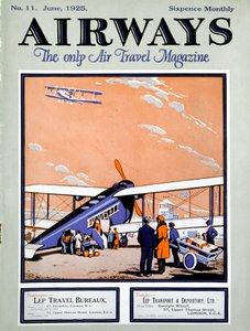 Beladen eines Doppeldeckers mit Passagieren und Gepäck am Flughafen Croydon, London