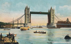 London - Tower Bridge, 1908 von Unbekannt
