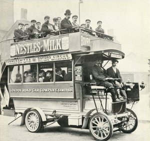 Londoner Dampfbus, ca. 1900