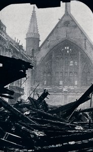 Londons Guildhall nach dem Brand vom 29. Dezember von Unbekannt