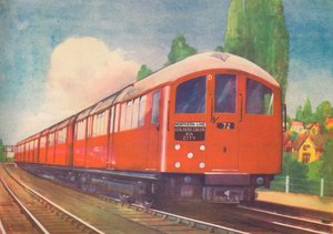 Londons neuer stromlinienförmiger U-Bahn-Zug, Northern Line, 1940 von Unbekannt