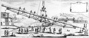 Refraktor-Teleskop mit langer Brennweite, 1728