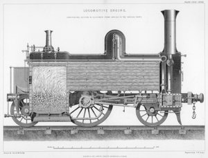 Längsschnitt einer typischen britischen Passagierdampflokomotive, 1888