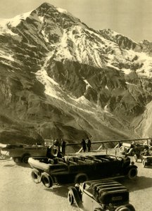 Aussichtspunkt am Hochmais auf der Großglockner-Alpenstraße, Österreich, um 1935
