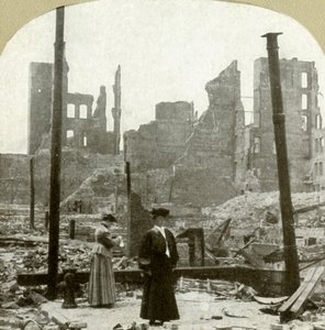 Blick nach Nordosten von der Ecke Ellis und Powell Sts, 1906 von Unbekannt