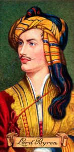 Lord Byron, aus einer Serie von Zigarettenkarten, 1935 von Unbekannt