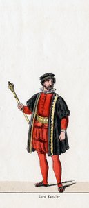 Lordkanzler, Kostümentwurf für Shakespeares Stück, Heinrich VIII., 19. Jahrhundert