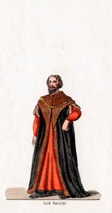 Lordkanzler, Kostümentwurf für Shakespeares Stück, Heinrich VIII., 19. Jahrhundert