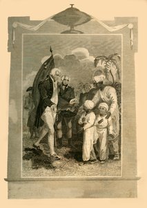Lord Cornwallis empfängt die Söhne von Tippoo Saib, um 1780er Jahre, 1816 von Unbekannt