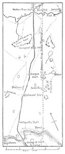 Lord Methuens Vormarschlinie zum Modder River, 1902 von Unbekannt