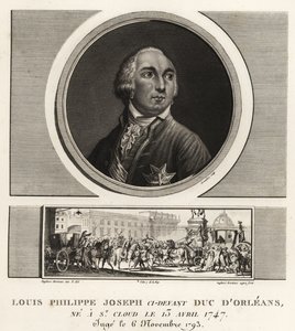Louis Philippe II., Herzog von Orléans (1747-1789), französischer Herzog, während der Schreckensherrschaft guillotiniert