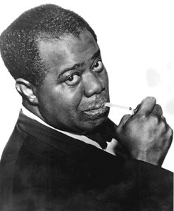 Louis Satchmo Armstrong ca. 1898-1971, amerikanischer Jazz-Trompeter und Sänger von Unbekannt