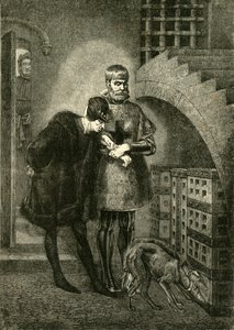 Ludwig XI. besucht Kardinal Balue im Eisernen Käfig, 1469-1481, 1890 von Unbekannt