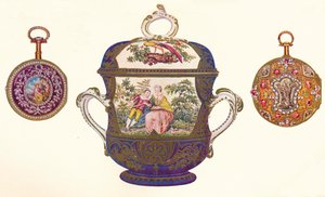 Louis XVI. Goldrepetierer, ca. 1770, Alte Chelsea-Porzellanschale und Deckel, ca. 1710, 1903