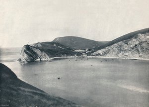 Lulworth - Lulworth Cove und Dorf, 1895 von Unbekannt