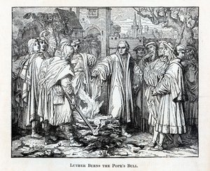 Luther verbrennt die Bulle des Papstes, 1882