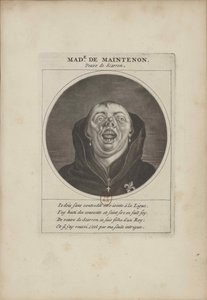 Madame de Maintenon als Mönch verkleidet, ca. 1690 von Unbekannt