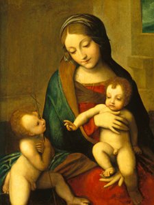 Madonna und Kind mit dem kleinen Heiligen Johannes von Unbekannt