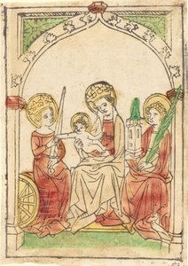 Madonna zwischen den Heiligen Katharina und Barbara von Unbekannt