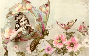 Mädchen im Schmetterling