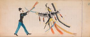 Maffet Ledger: Indianerhäuptling und Soldat, ca. 1874-81 von Unbekannt