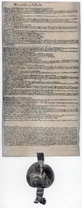 Magna Carta, englische Urkunde ursprünglich aus dem Jahr 1215 von Unbekannt