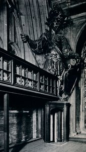 Magog Corineus, einer der beiden Stadtgiganten, verbrannt im Londoner Guildhall-Feuer, 1940 von Unbekannt