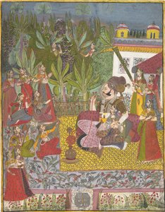 Maharaja Bijay Singh in seinem Harem, ca. 1770