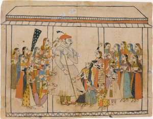 Maharaja Raj Singh von seinen Damen verehrt von Unbekannt