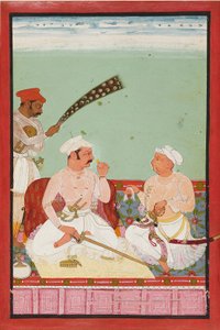 Maharao Ratan Singh mit Höflingen, ca. 1670