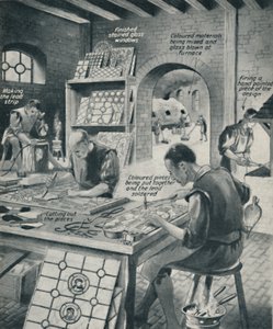 Herstellung eines Buntglasfensters von Unbekannt