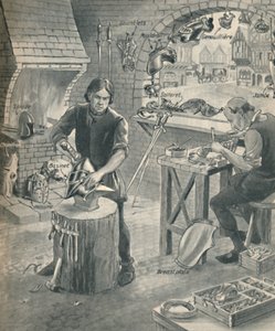 Rüstung für die Ritter von einst herstellen, um 1934 von Unbekannt