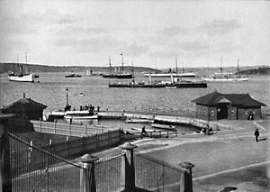 Man o War Stairs und Farm Cove, um 1900