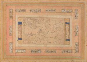 Mann mit einem Widder, Folio aus dem Bellini-Album, ca. 1600 von Unbekannt
