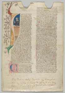Manuskriptblatt, italienisch