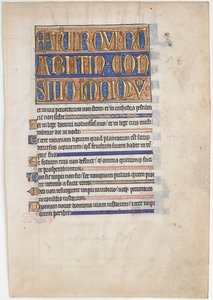 Manuskriptblatt aus einem königlichen Psalter, 1250-70 von Unbekannt