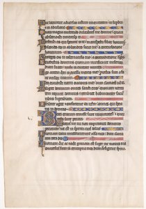 Manuskriptblatt aus einem königlichen Psalter, 13. Jahrhundert