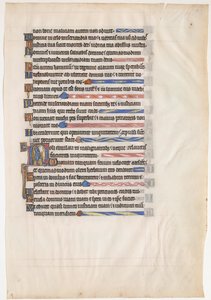 Manuskriptblatt aus einem königlichen Psalter, britisch, 13. Jahrhundert von Unbekannt