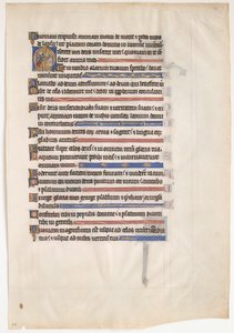 Manuskriptblatt aus einem königlichen Psalter, britisch, 13. Jahrhundert von Unbekannt