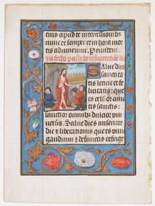 Manuskriptseite mit der Auferstehung, aus einem Stundenbuch, ca. 1500 von Unbekannt
