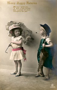 Herzlichen Glückwunsch, Geburtstagskarte, ca. 1900-1929 von Unbekannt