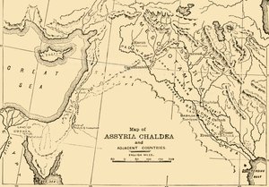 Karte von Assyrien, Chaldäa und angrenzenden Ländern, 1890 von Unbekannt