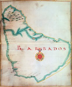 Karte von Barbados, 1683 von Unbekannt