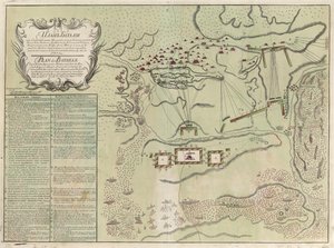 Karte der Schlacht von Savuchny, 1739-1740