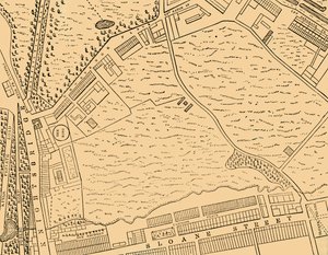 Karte von Belgravia, 1814, um 1876