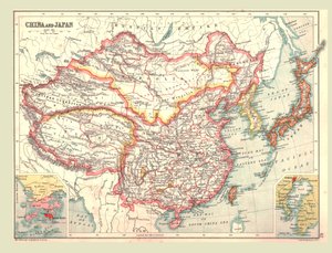 Karte von China und Japan, 1902 von Unbekannt