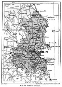 Karte von County Dublin, Irland, 1924-1926 von Unbekannt
