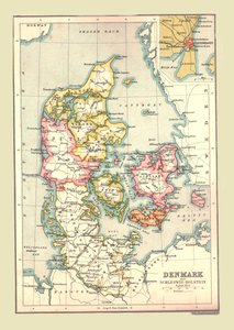 Karte von Dänemark, 1902 von Unbekannt