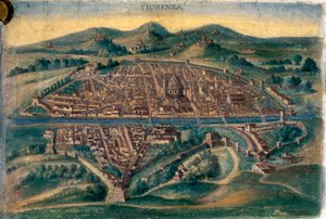 Karte von Florenz, 15. Jahrhundert