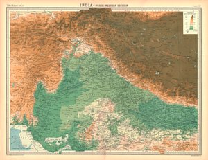 Karte von Indien - Nordwestlicher Abschnitt